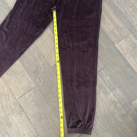 Victoria’s Secret Velour Lounge Ribbed Sweatpants XS Plum Purple - Picture 6 of 9